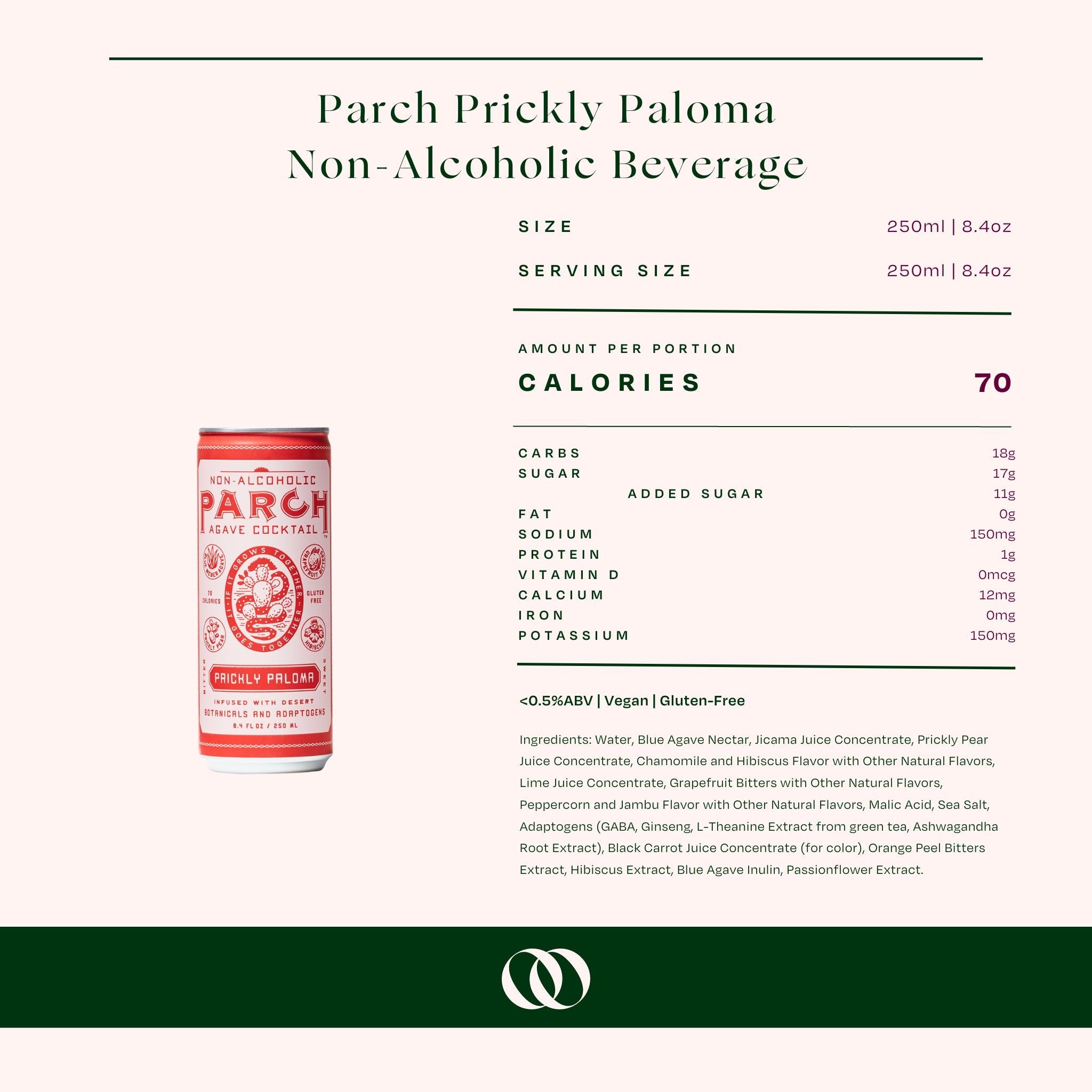 Parch - Prickly Paloma - Non-Alcoholic Beverage - 250 ml 4-pack