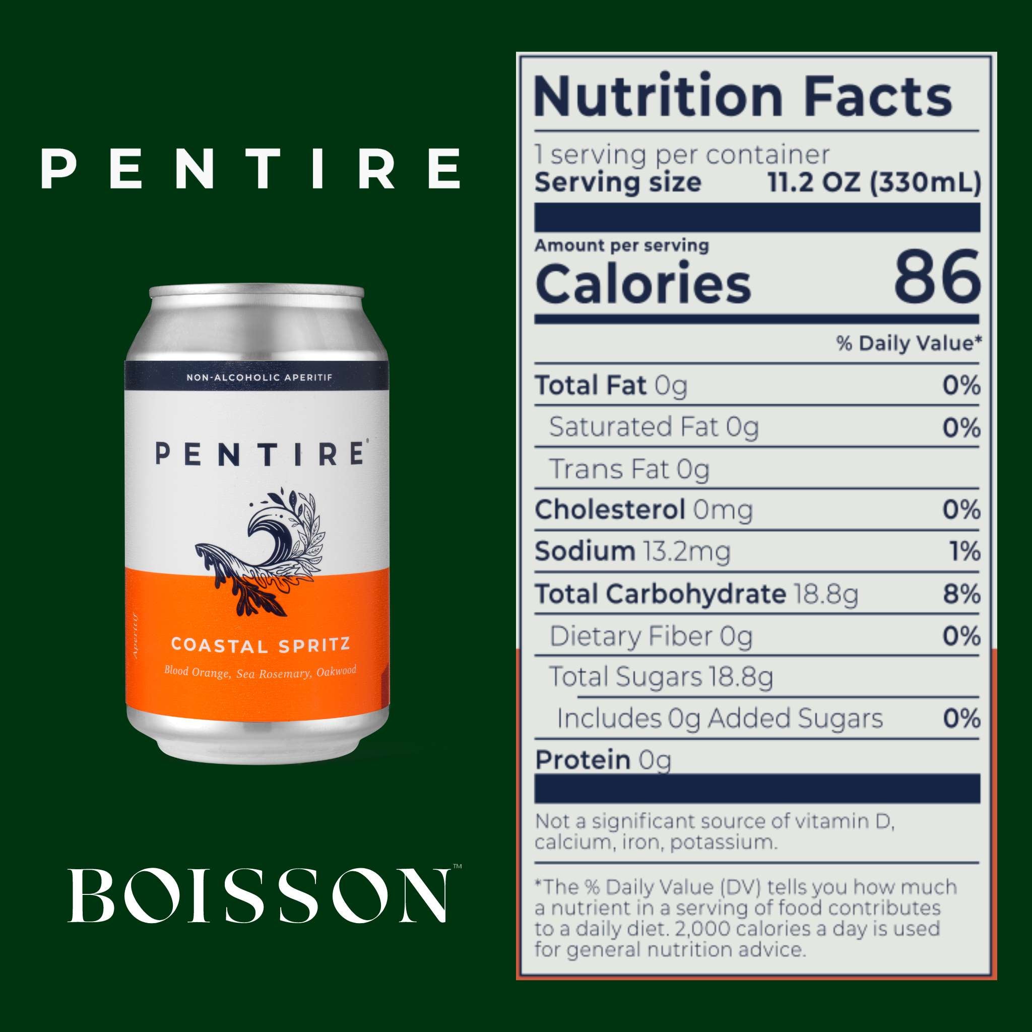 Pentire Coastal Spritz & Tonic 11.2 oz can