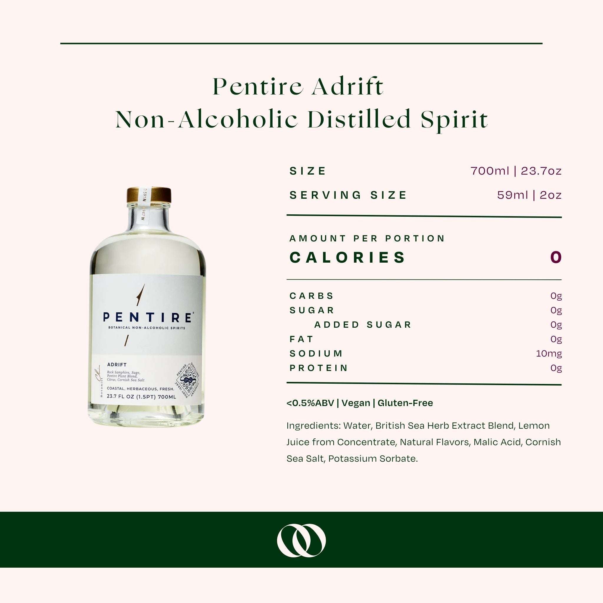 Pentire - Adrift - Non-Alcoholic Distilled Spirit 200ml