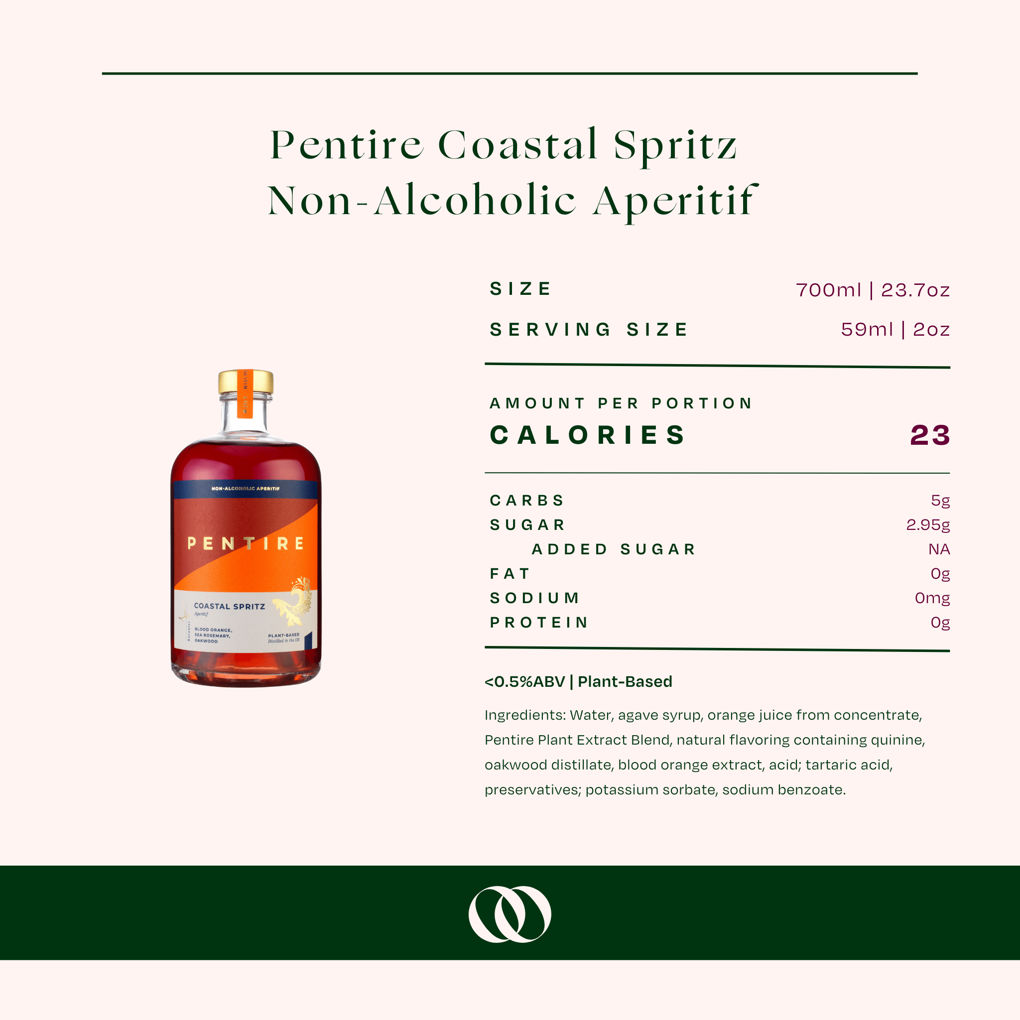 Pentire - Coastal Spritz - Non-Alcoholic AparitÃ­f - 700 ml Bottle