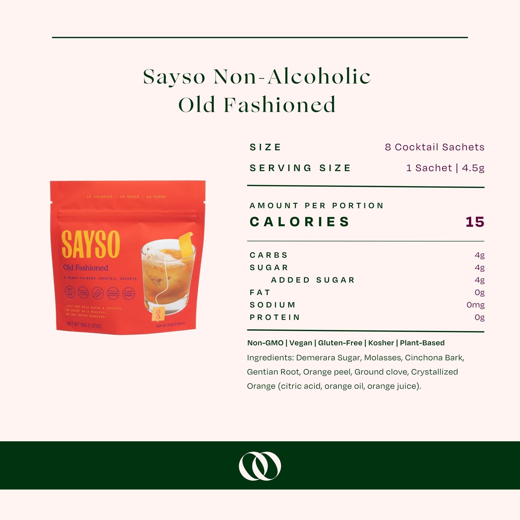 Sayso Non-Alcoholic Old Fashioned (8 pack)