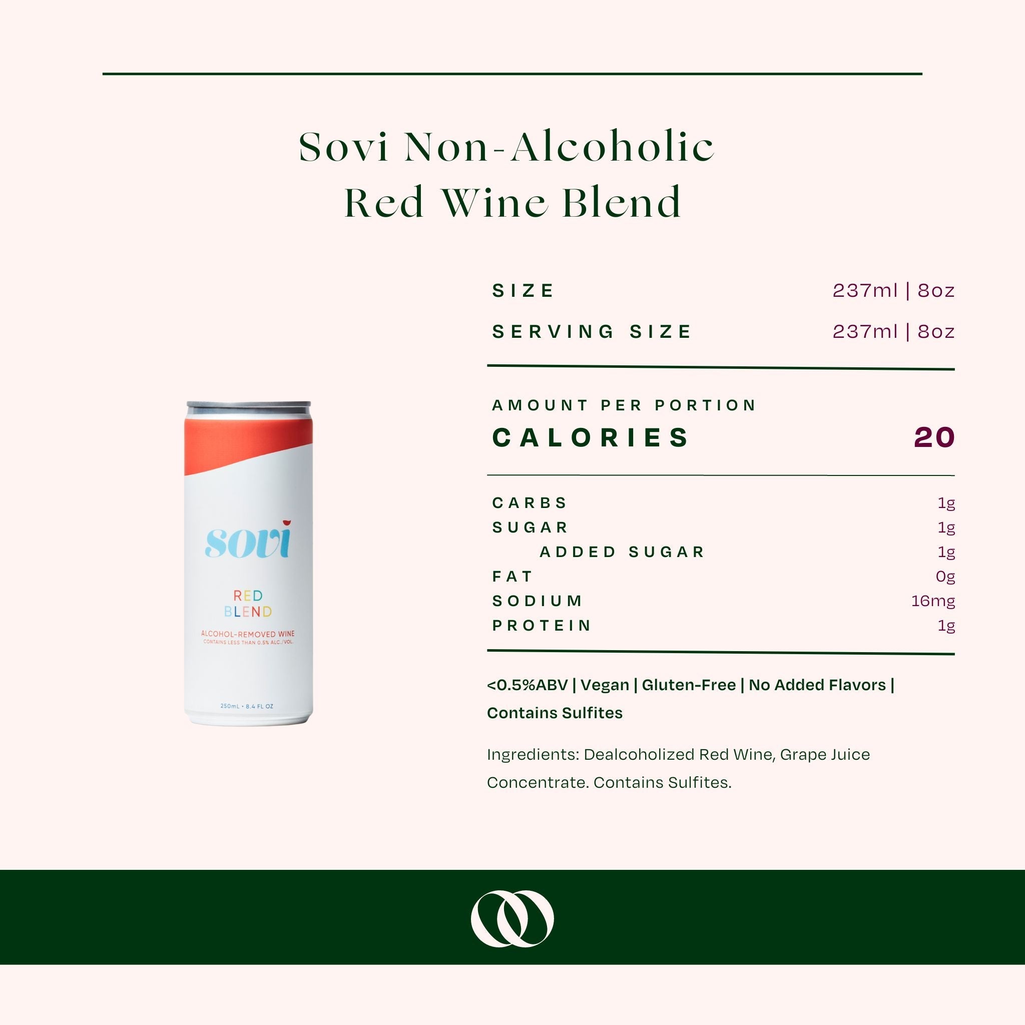 Sovi Non-Alcoholic Red Wine Blend (4 pack)