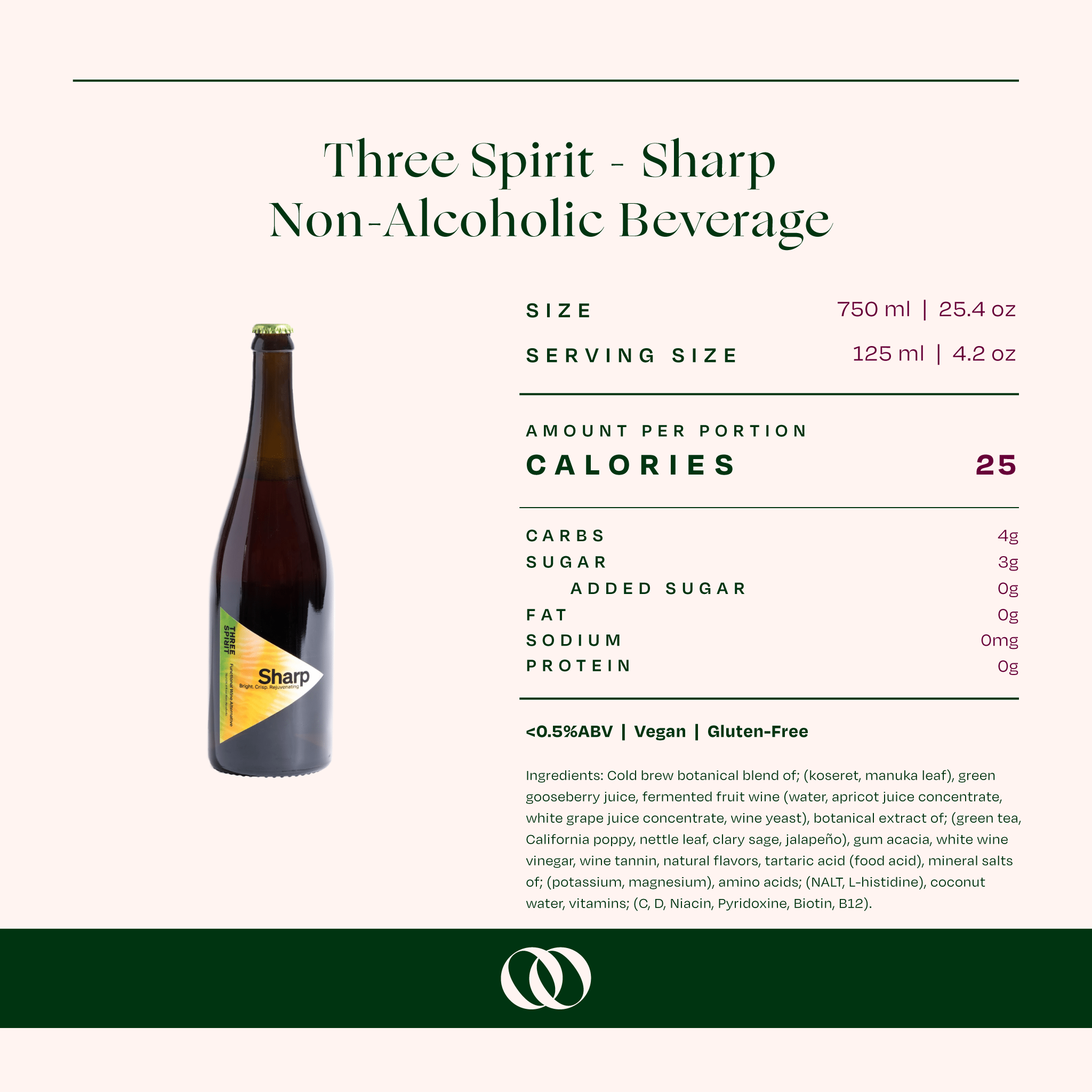 Three Spirit Blurred Vines Sharp Non-Alcoholic Beverage