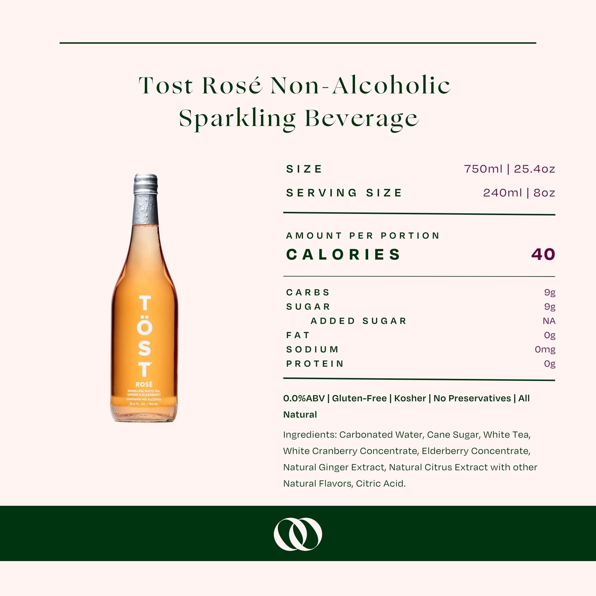 TÃ¶st RosÃ© Non-Alcoholic Sparkling Beverage