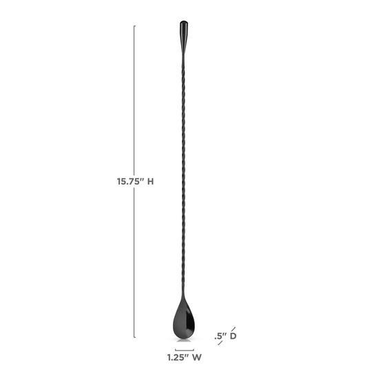 Viski - 40cm Gunmetal Weighted Barspoon