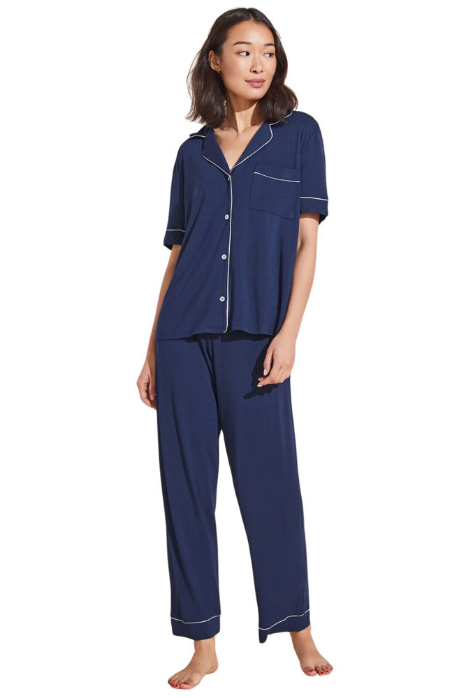 Gisele TENCEL™ Modal Long PJ Set - Navy/Ivory