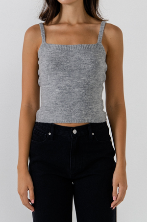 
            
                Load image into Gallery viewer, Knit Tank Top in Heather Grey
            
        