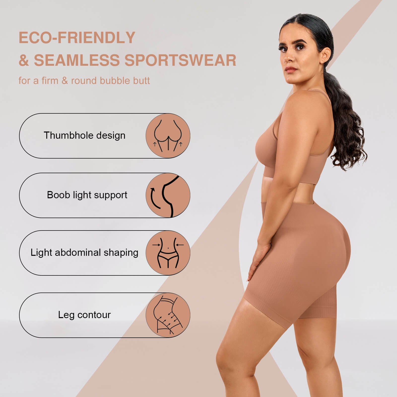 Wholesale Eco-friendly Sexy V Neck Seamless Sportswear