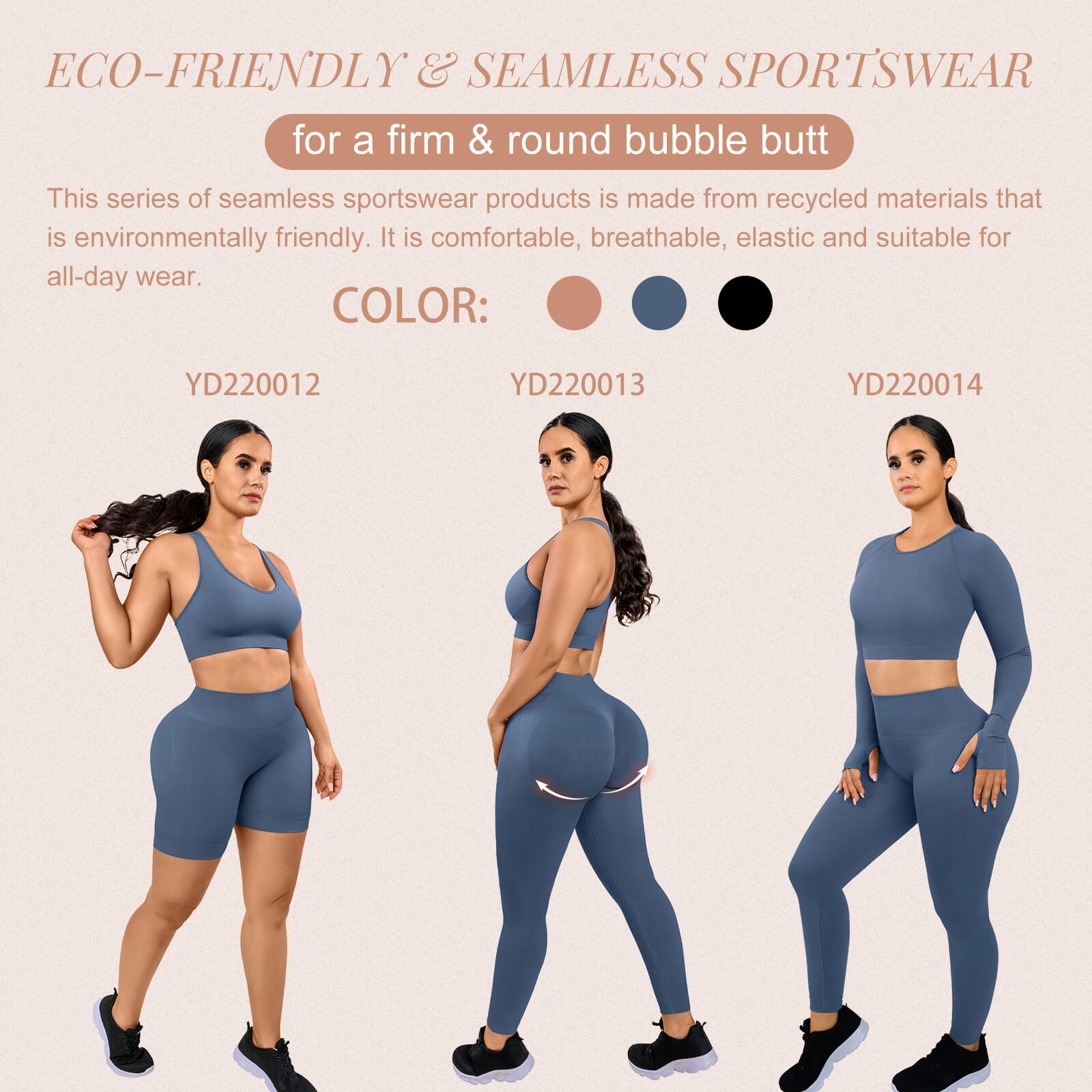 Wholesale Eco-friendly Sexy V Neck Seamless Sportswear