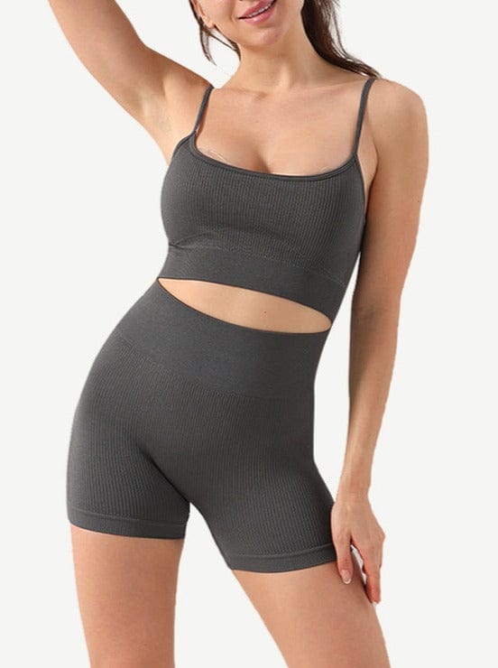 Seamless Knitting Short Yoga Suits Gym Wear Suits