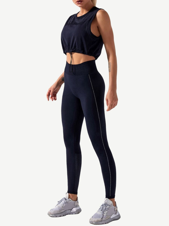 Wholesale Seamless Tank Top High Waist Leggings Sports Series