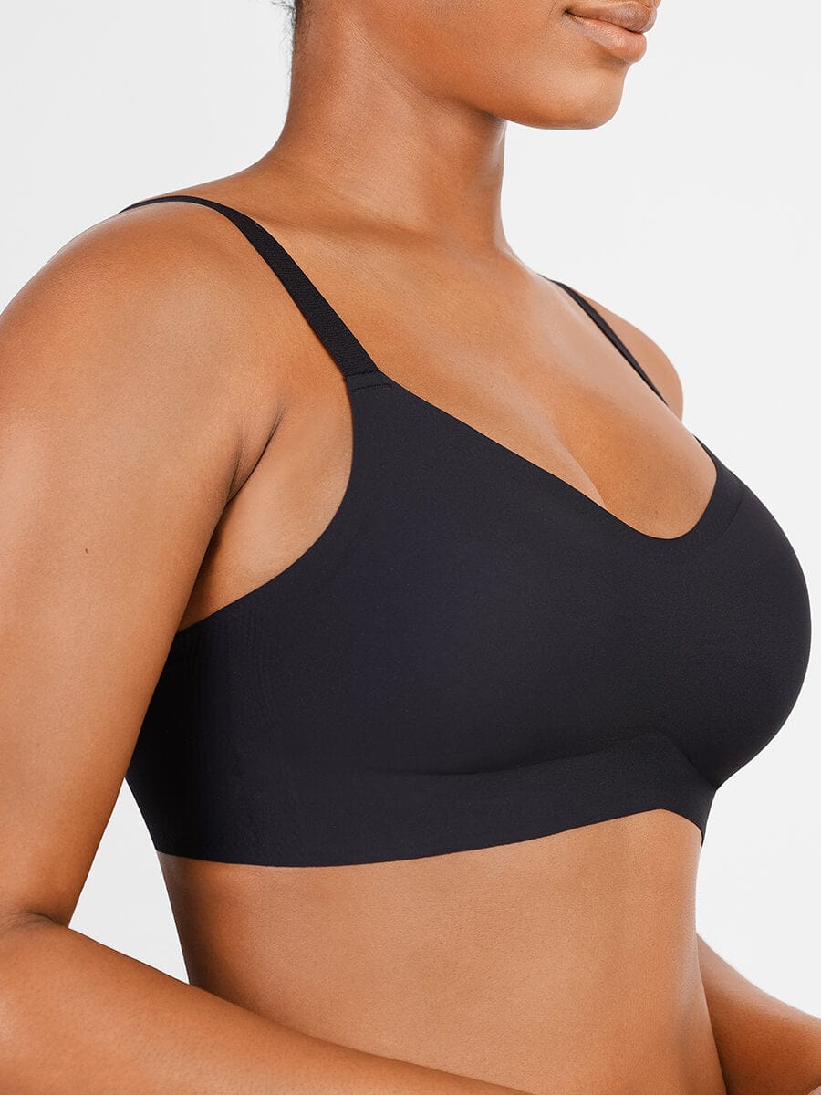 Full Back Coverage Bras for Women, Fashion Deep Cup Hide Back Fat Bra with  Shapewear Incorporated Push Up Sports Bras (Color : Gray, Size : 44C)