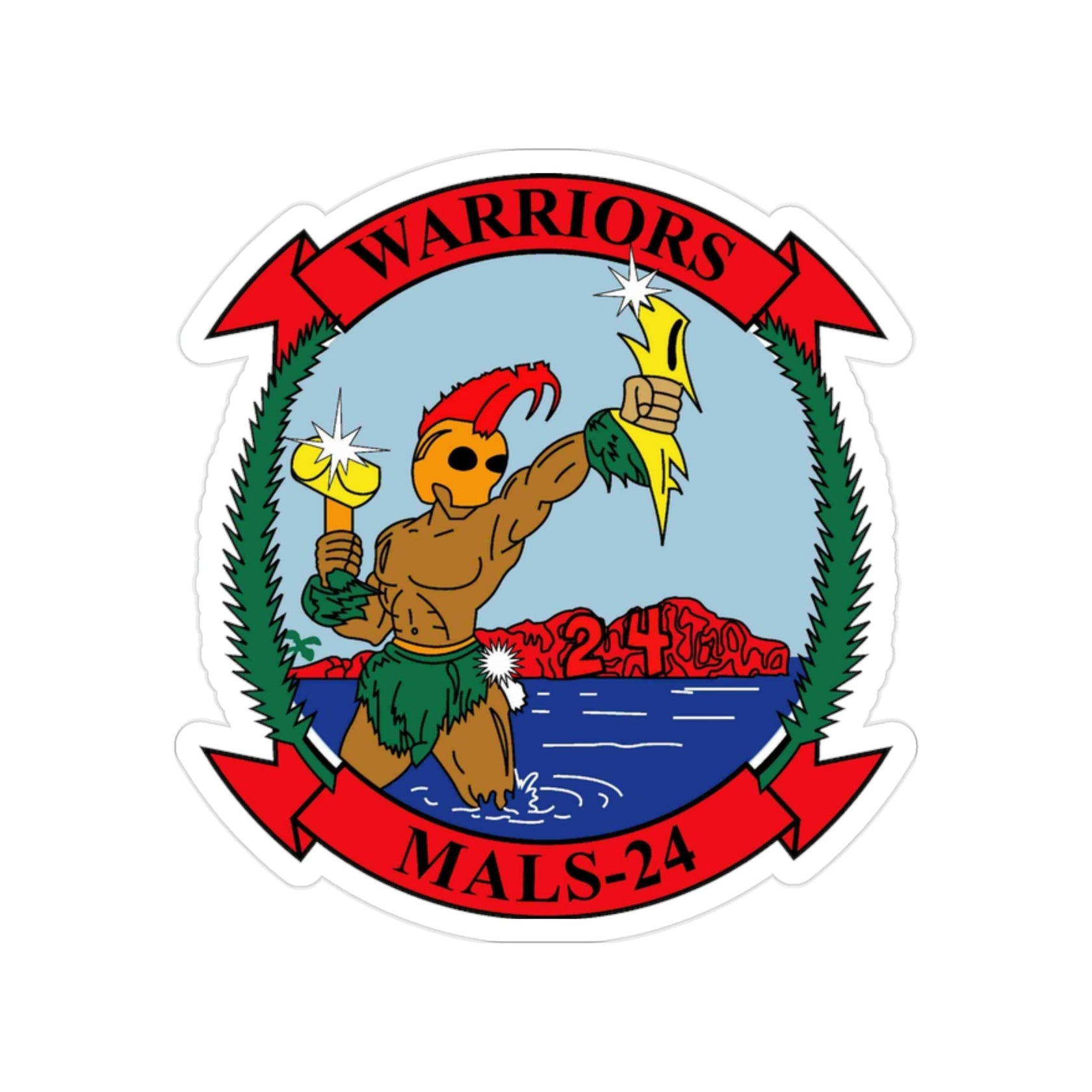 MALS 24 Warriors (USMC) Transparent STICKER Die-Cut Vinyl Decal – The ...
