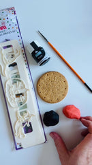 Items needed to make really easy Halloween biscuits