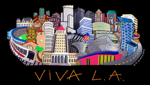 Viva LA City Scape by LA artist Andre Miripolsky