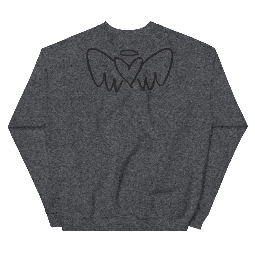 Viva LA Pocket Logo HeartWings Sweatshirt Dark Heather