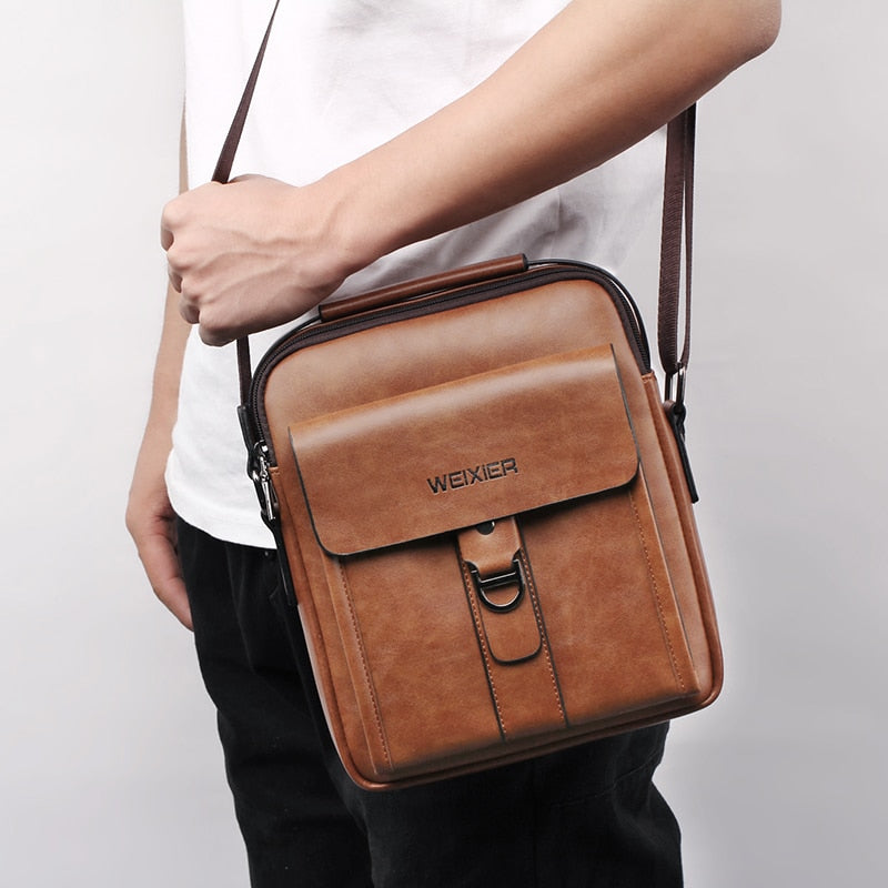 WEIXER Men's Luxury Vintage Messenger Bag