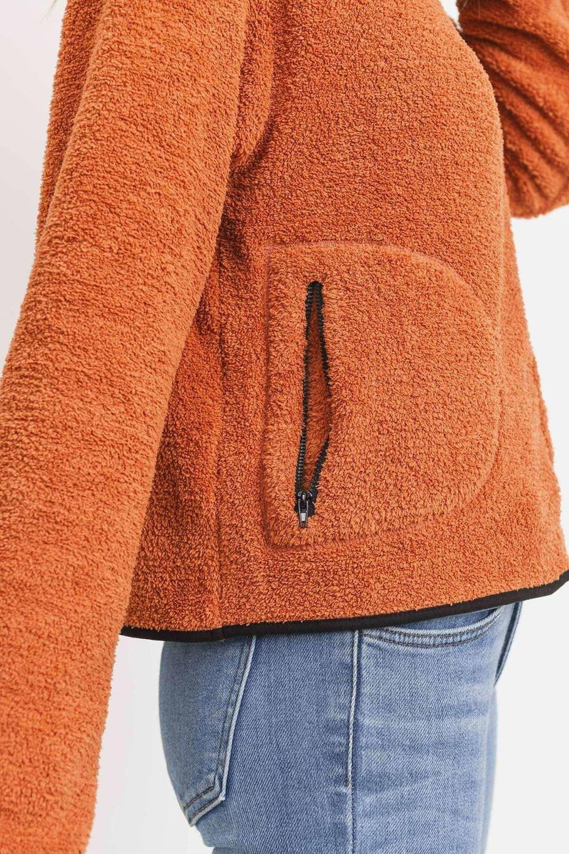 Long Sleeve Half Zipper Pullover Loopie Terry - AM APPAREL