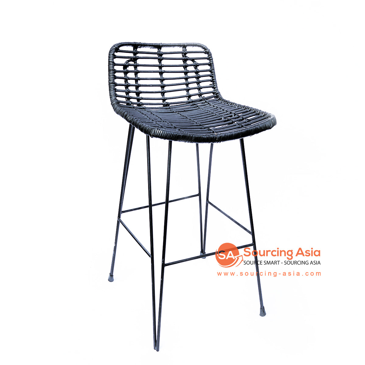 Bntc001 1 Black Rattan Bar Stool Sourcing Asia