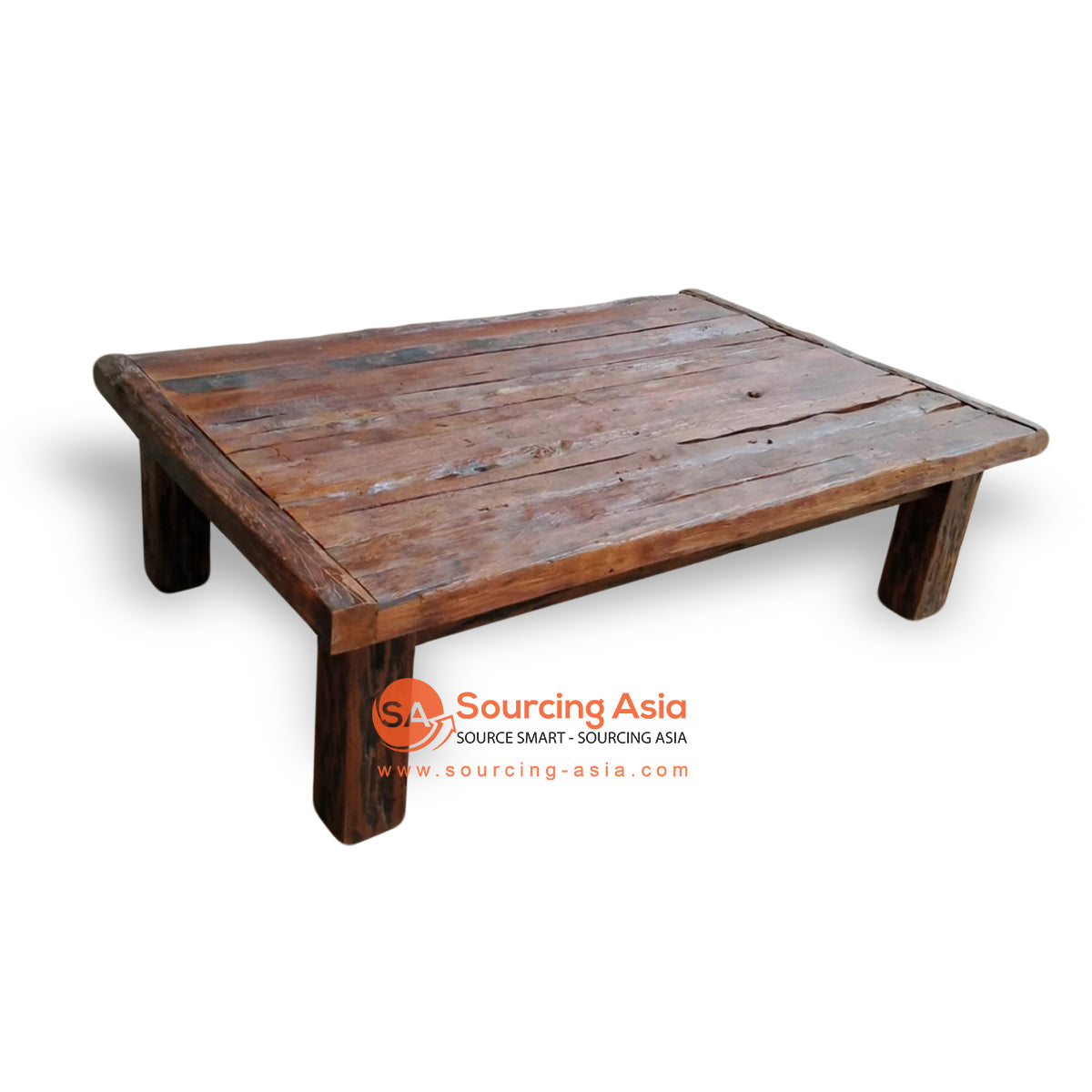 Ecl195 Natural Recycled Teak Wood Railway Sleeper Coffee Table Sourcing Asia
