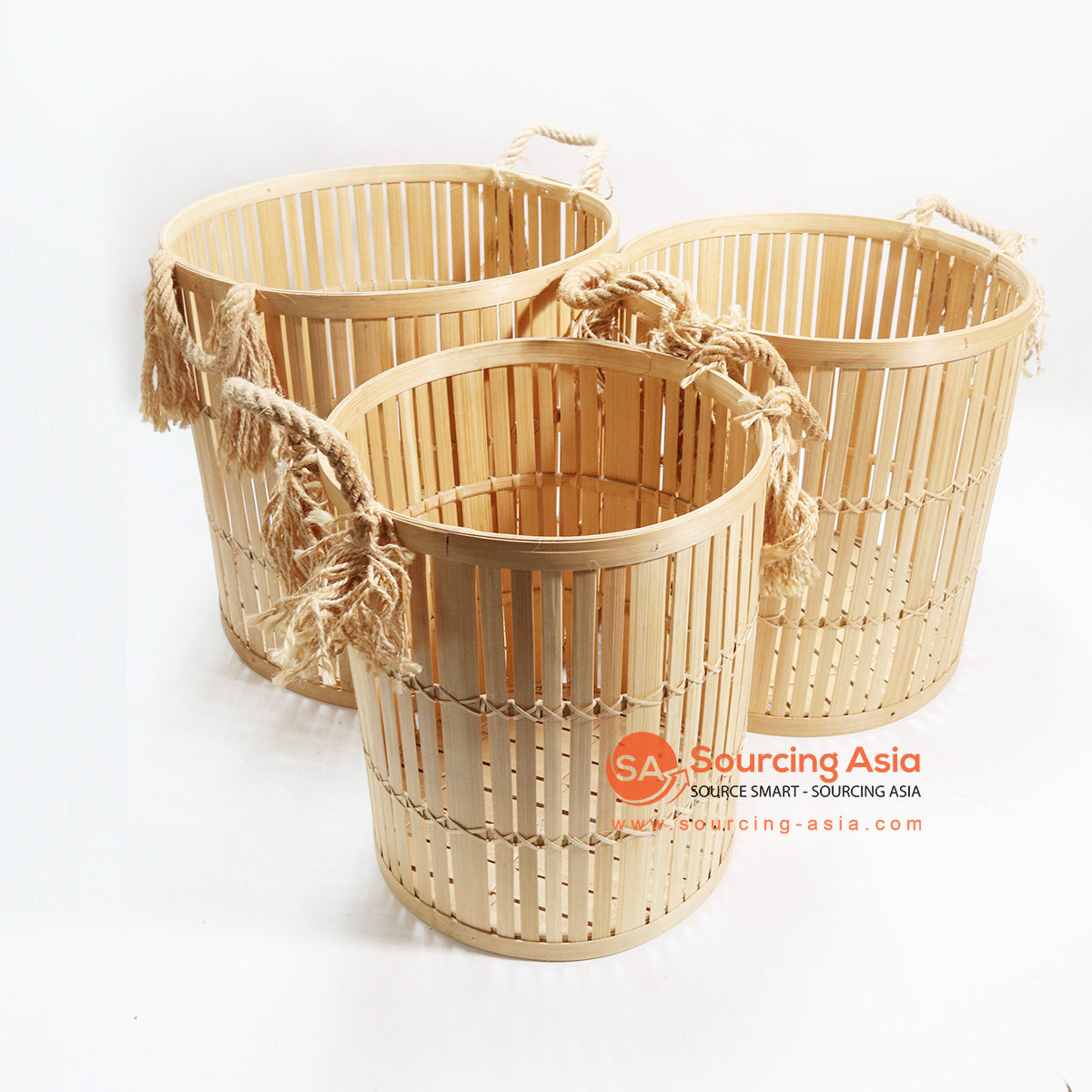 Kuta Basket Set Nature Indah Rattan Bamboo Storage Baskets – THATCH