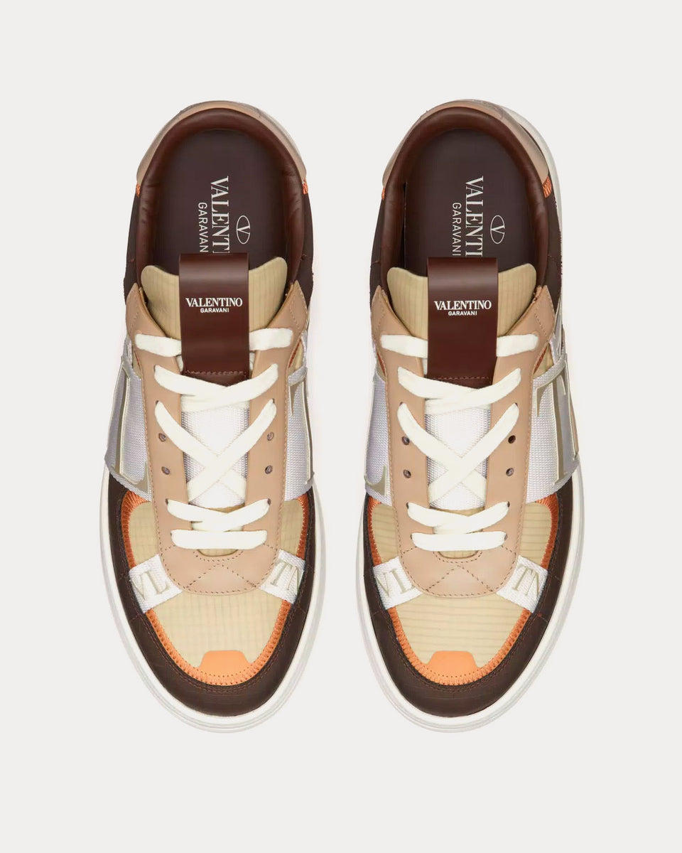 Valentino VL7N Calfskin & Nylon Banded Fondant Low Top Sneakers - Sneak ...