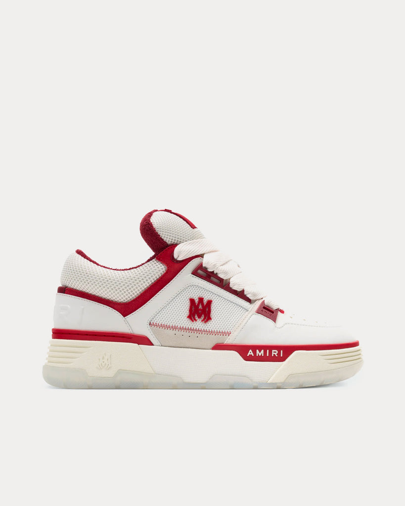 AMIRI MA-1 White / Red Low Top Sneakers - Sneak in Peace