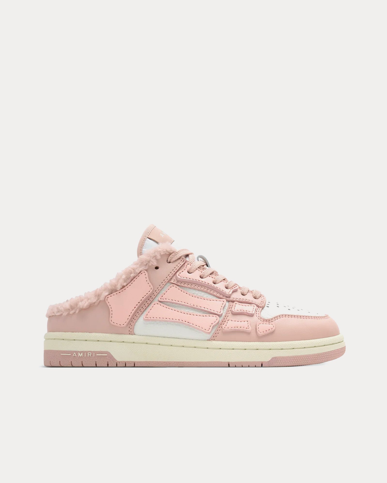 AMIRI Skel Top Shearling Mule Pink Low Top Sneakers - Sneak in Peace