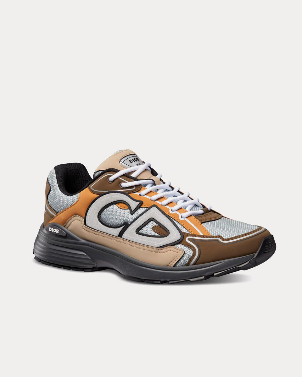 Dior B30 Gray Mesh with Brown, Orange and Beige Technical Fabric Low ...