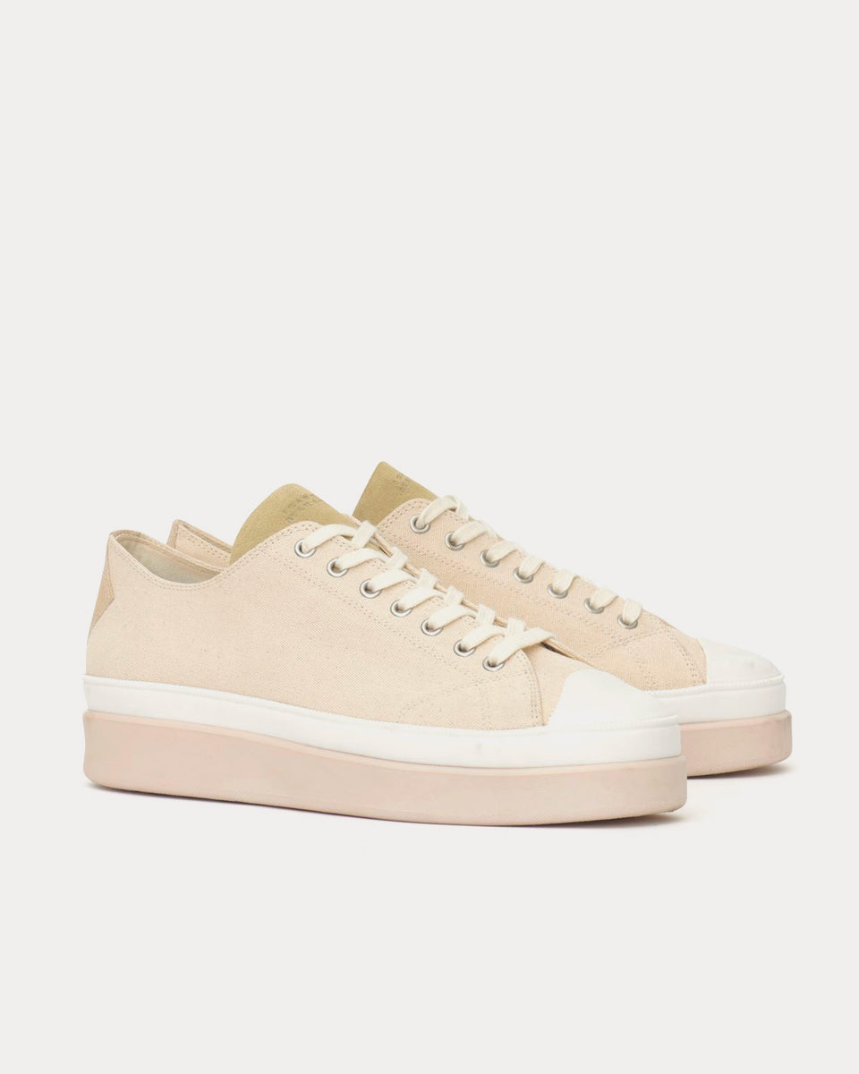 Isabel Marant Austen Canvas Ecru Low Top Sneakers - Sneak in Peace