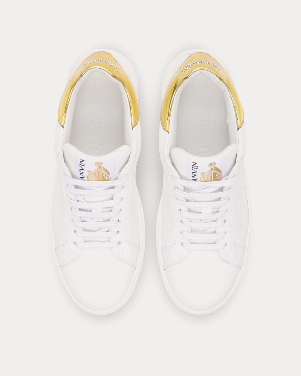 Lanvin DDB0 Leather White / Gold Low Top Sneakers - Sneak in Peace