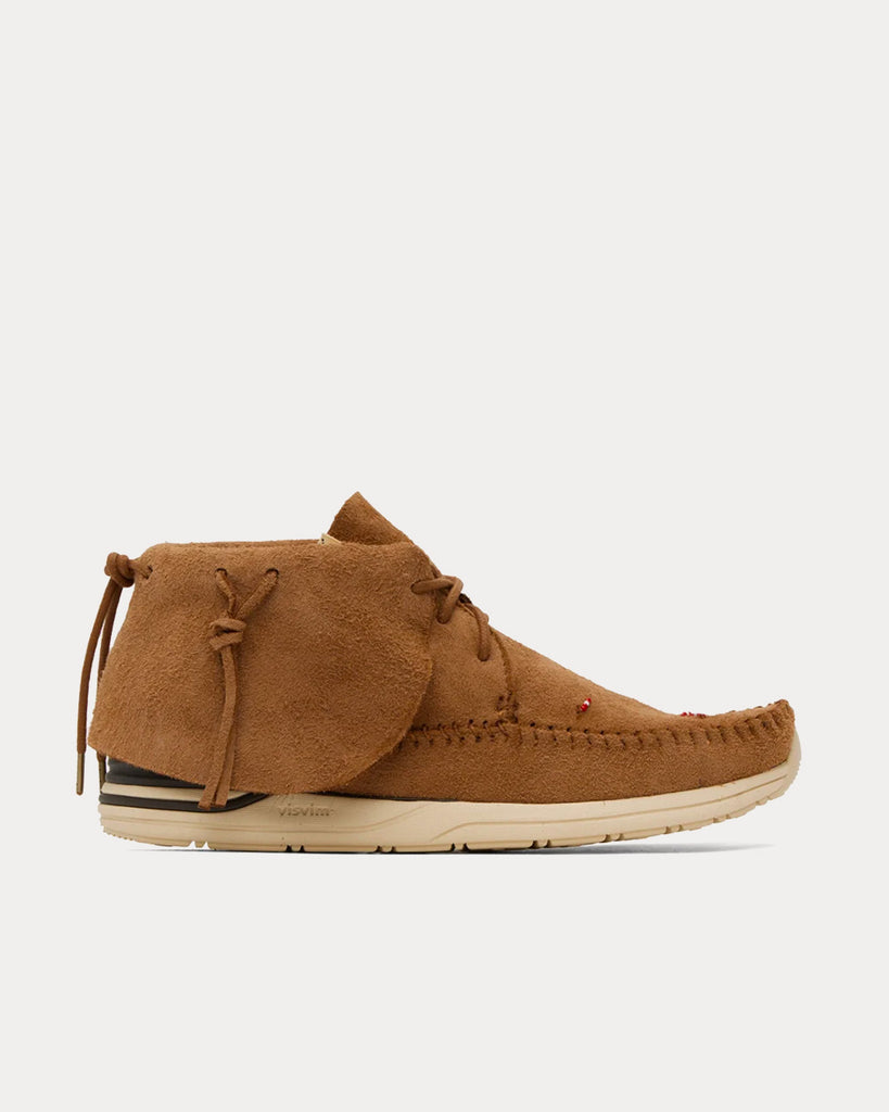 Visvim FBT Lhamo-Folk Light Brown Low Top Sneakers - Sneak in Peace