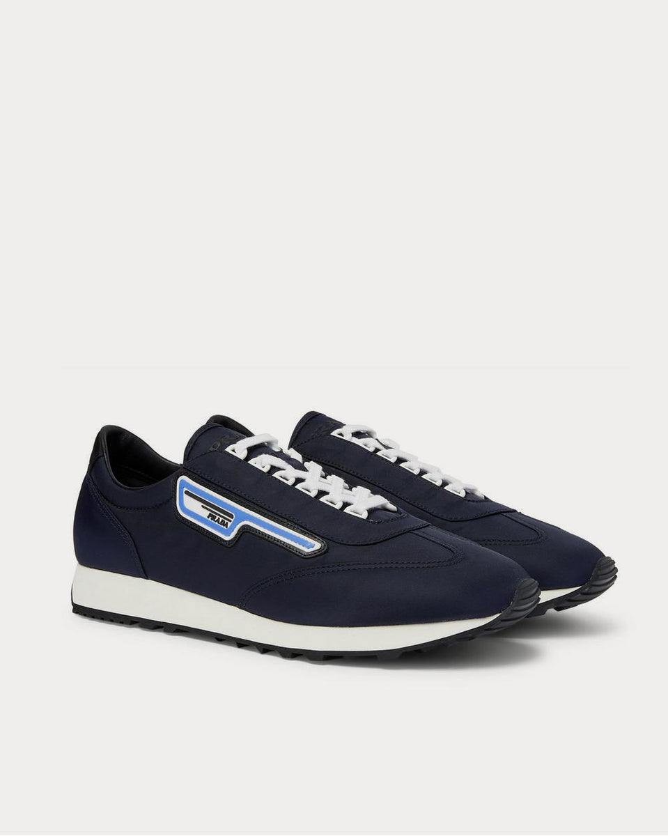 Prada Milano 70 Rubber and Leather-Trimmed Nylon Navy low top sneakers -  Sneak in Peace
