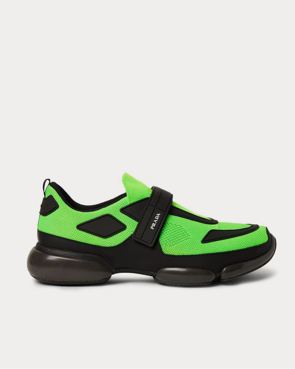Prada Cloudbust Mesh, Rubber and Leather Lime green low top sneakers -  Sneak in Peace