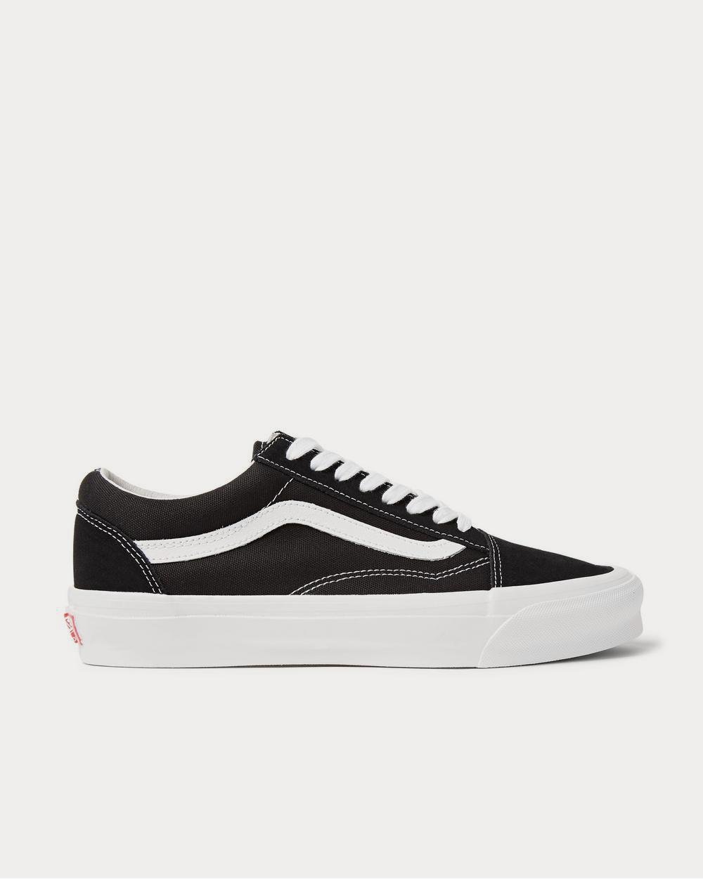 Vans old skool store black leather womens