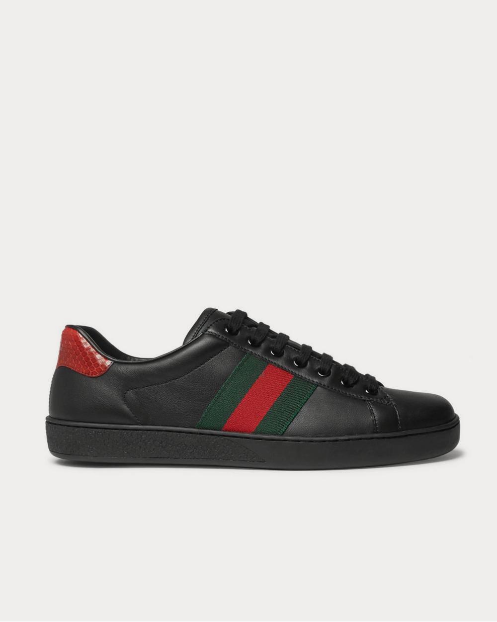 Gucci Snake-Trimmed Leather sneakers - Sneak in Peace