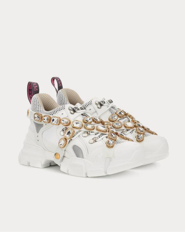 Gucci Flashtrek embellished White Low Top Sneakers - Sneak in Peace