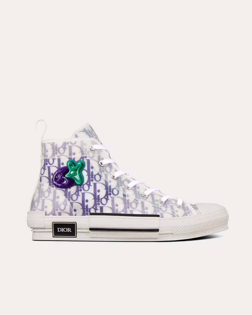 Dior x Kenny Scharf B23 White and Purple Dior Oblique Canvas with ...