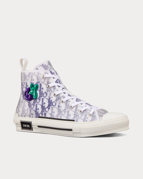 Dior x Kenny Scharf B23 White and Purple Dior Oblique Canvas with ...