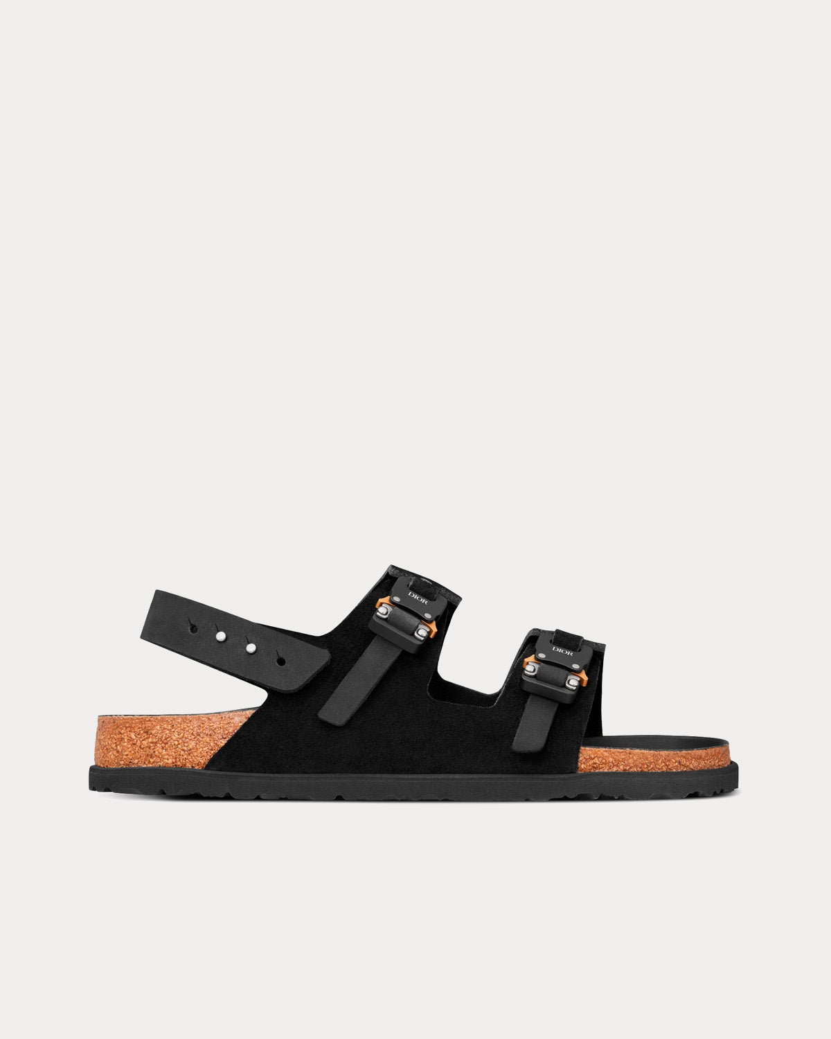 Dior x Birkenstock Milano Dior Gray Felted Wool and Nubuck