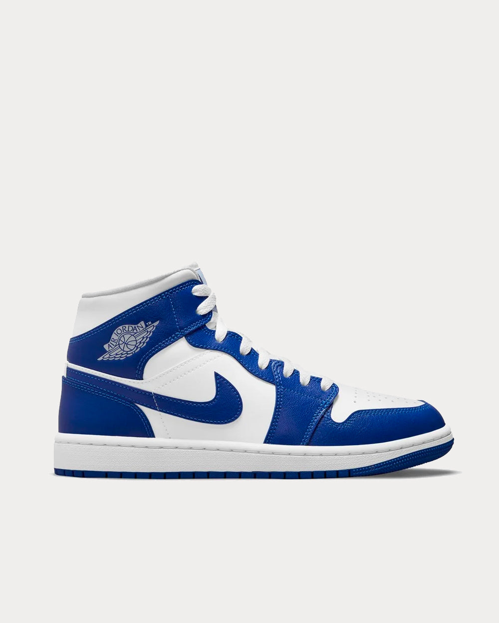 Jordan Air Jordan 1 Mid White / Hyper Royal / White High Top Sneakers ...