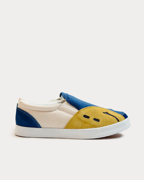 blue slip on sneakers
