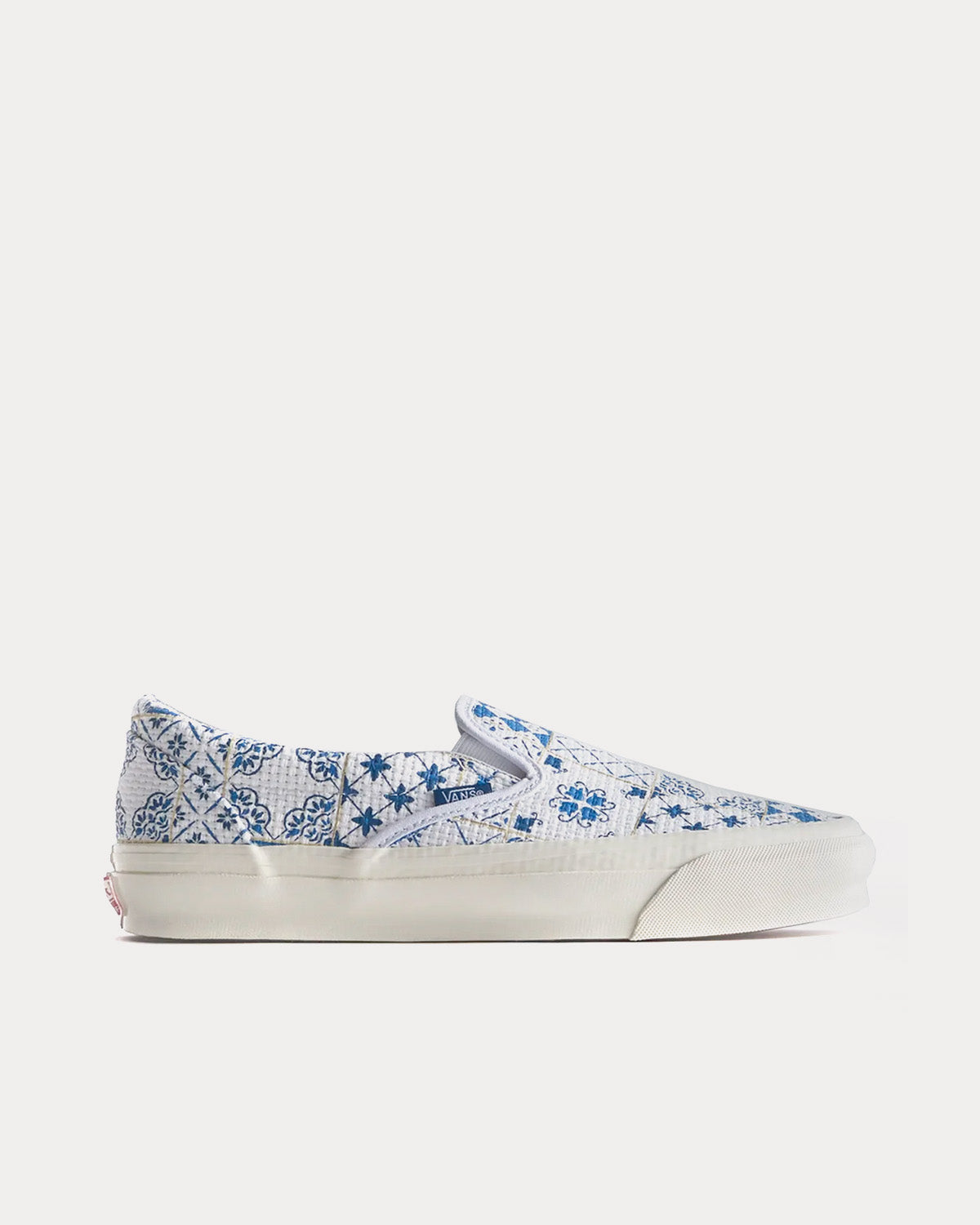 Vans x Kith Azulejo Tile OG Authentic LX White Low Top Sneakers 