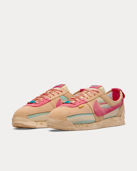 Nike x Union Cortez SP Sesame / Pink Clay / Dutch Green Low Top Sneakers - Sneak in