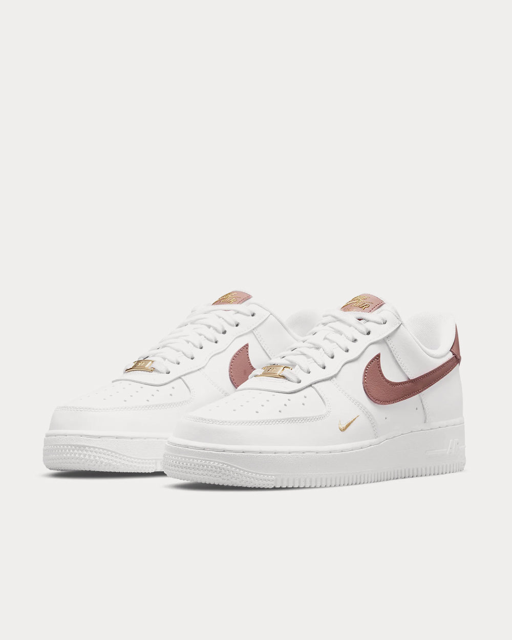 Nike Air Force 1 '07 Essential White / Rust Pink Low Top Sneakers ...