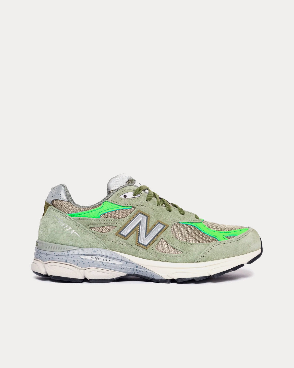 New Balance x Jjjjound MADE 990v3 Olive Low Top Sneakers - Sneak