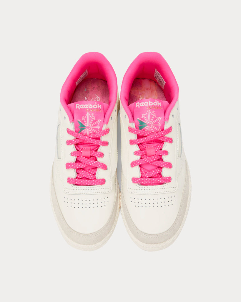 Reebok Club C 85 White / Atomic Pink Low Top Sneakers - Sneak in Peace