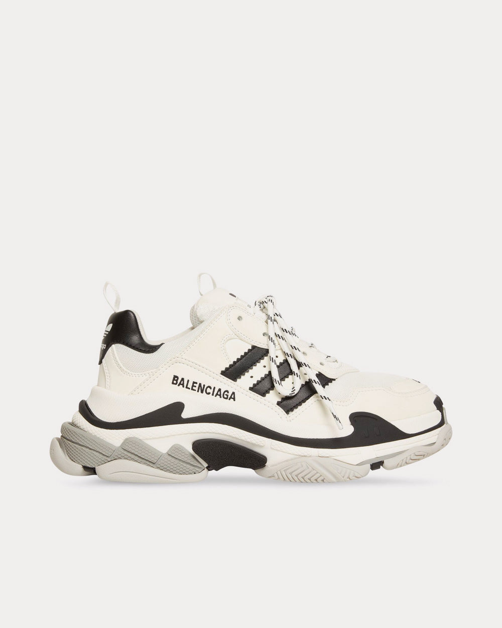 Balenciaga Triple S Double Foam & Mesh Black / White / Silver Low