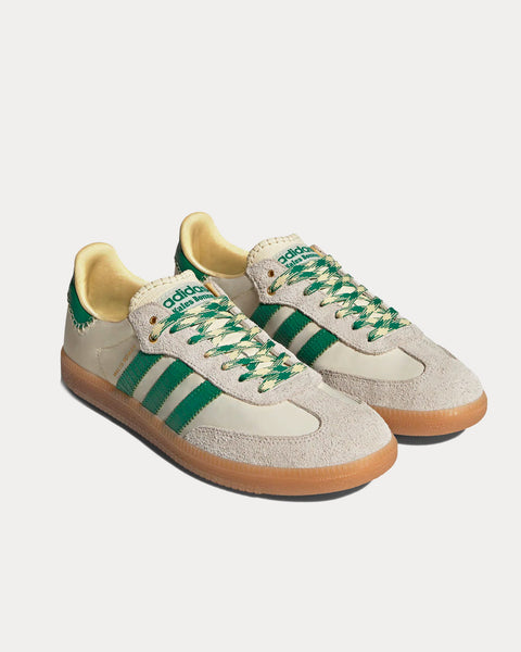 x Wales Bonner Samba Cream / Green / Yellow Low Top Sneakers Sneak in Peace
