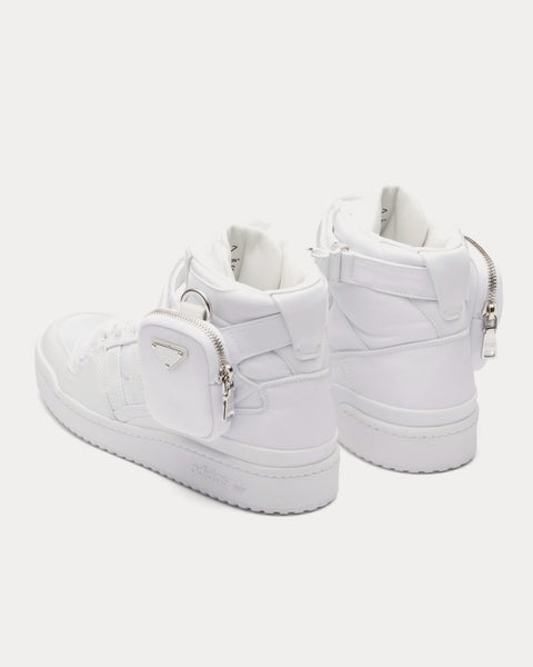 Re-Nylon White High Top Sneakers